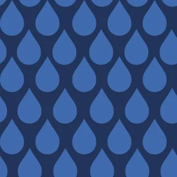 Seamless repeating pattern of water drops Stock Illustration