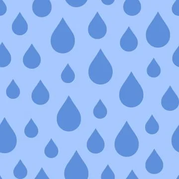 Seamless repeating pattern of water drops 스톡 일러스트