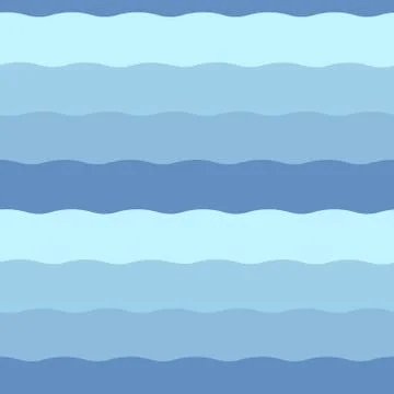 Seamless repeating pattern of waves Stock Illustration