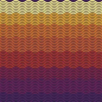 Seamless repeating pattern of wavy lines Stock Illustration