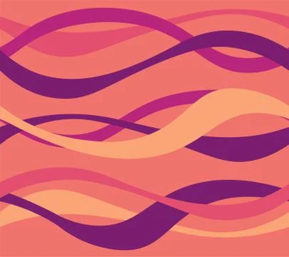 Seamless repeating pattern of wavy lines Stock Illustration