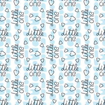 Seamless repeating pattern on a white background with the inscription from the Stock Illustration