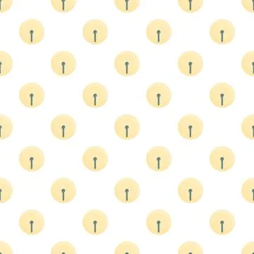 Seamless repeating round padlock keyhole pattern Stock Illustration