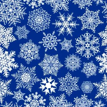 Seamless repeating snowflake background Stock Illustration