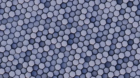A seamless, repeating tessellation of interconnected hexagons creates a modern, Stock Footage 340238346