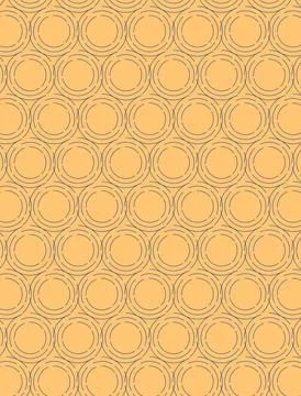 Seamless Retro Circular Pattern Geometric Background With Orange Fill And T.. Stock Illustration