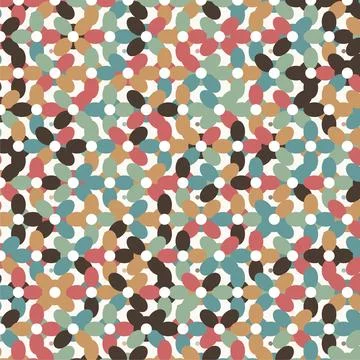 Seamless retro floral pattern graphic illustration with vintage flower shap.. Stock Illustration