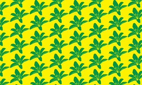Seamless retro floral pattern with green flowers fabric design and textile wallp Illustrazione stock
