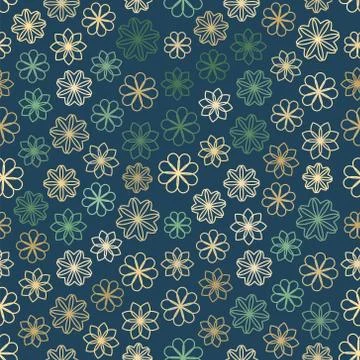 Seamless retro floral pattern Stock Illustration
