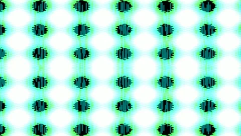 Seamless retro geometric pattern background in teal, green, and cream tones Stock Footage 336264272