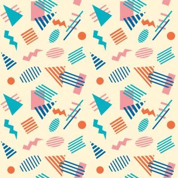 Seamless retro geometric pattern background Stock Illustration