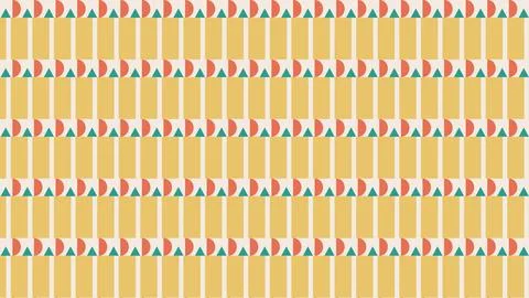 Seamless retro geometric pattern background with bauhaus style colorful elements Illustration