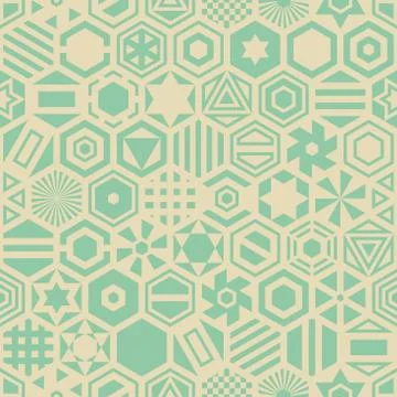 Seamless retro geometric pattern Stock Illustration