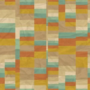 Seamless retro geometric pattern Stock Illustration