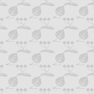 Seamless retro pattern with flowers and leaves Stock Illustration