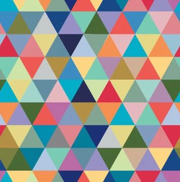 Seamless retro pattern of geometric shapes. Colorful mosaic backdrop Stock Illustration