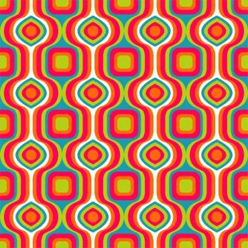 Seamless retro pattern Stock Illustration