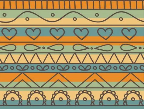 Seamless retro pattern Stock Illustration