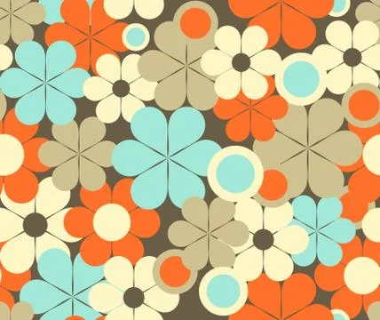 Seamless retro pattern Stock Illustration