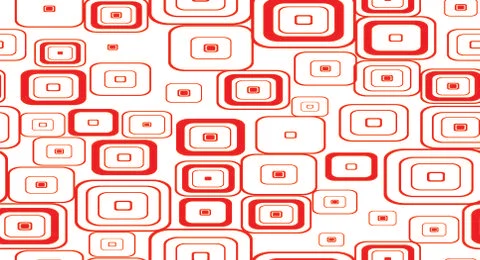 Seamless retro pattern with rounded squares Stock Illustration