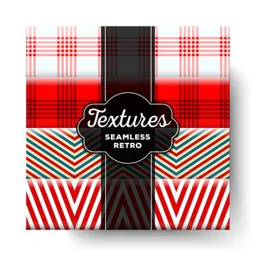 Seamless retro pattern. Vintage textures. Vector set. Stockillustratie
