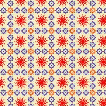 Seamless retro patterns Stock Illustration