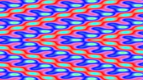 Seamless Retro Psychedelic Wavy Pattern Background with Bright Neon Colors Stock Footage 339334219