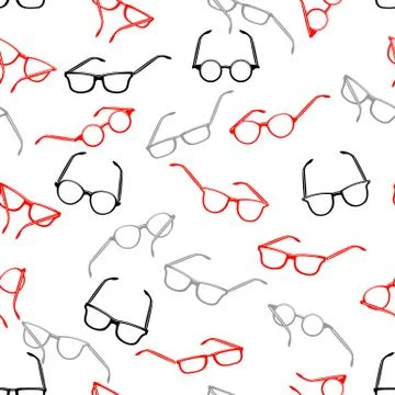 Seamless retro sunglasses Stock Illustration