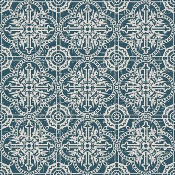 Seamless retro worn out background round curve circle geometry Illustrazione stock