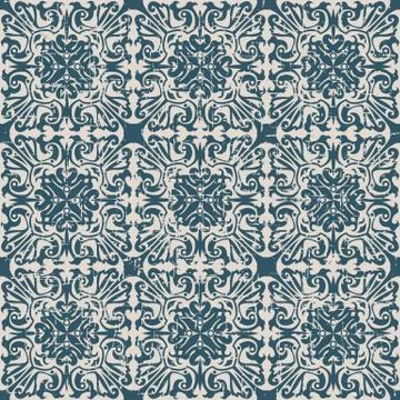 Seamless retro worn out background spiral kaleidoscope geometry Stock Illustration