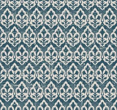 Seamless retro worn out background garden leaf abstract pattern Stock Illustration