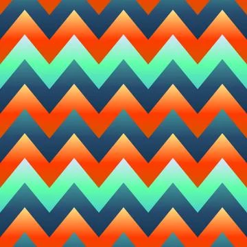 Seamless retro Zig zag pattern vector Stock Illustration