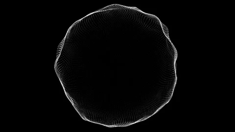 Seamless reversible loop with moving flow of flying dots sphere Stock Footage 271334461