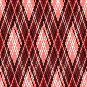 Seamless rhombic pattern in red and white 스톡 일러스트