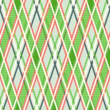 Seamless rhombic pattern in warm hues Stock Illustration