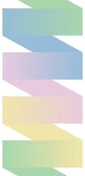 Seamless ribbon infographic template with soft pastel gradients Stock Illustration