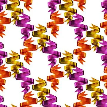 Seamless ribbons pattern Stock Illustration