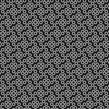 Seamless Ring Background Texture. Abstract Monochrome Pattern Stock Illustration