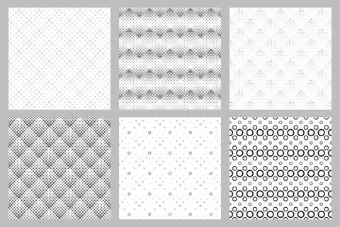 Seamless ring pattern background collection - vector designs Stock Illustration