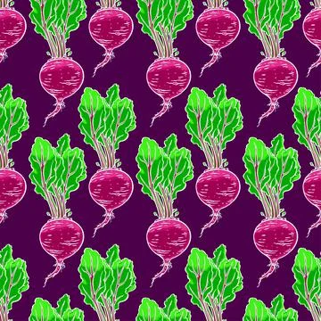 Seamless ripe beets Stockillustratie
