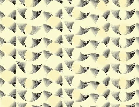 Seamless ripple line pattern. Swirl geometric figure vector texture イラスト素材