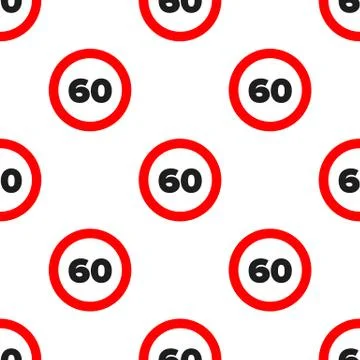 Seamless road sign pattern Stock Illustration