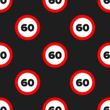 Seamless road sign pattern Stock Illustration