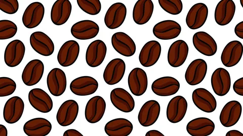 Seamless Roasted Coffee Beans Motion Graphic Background Stock Footage 344718151