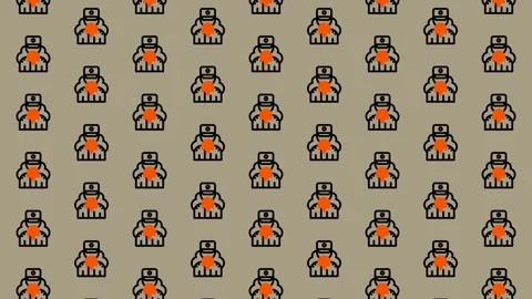 Seamless Robot Pattern Background for Tech and Design Projects. Stock Footage 325382054