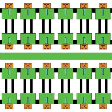 Seamless robot pattern Stock Illustration