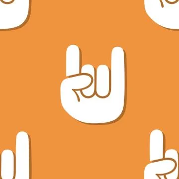 Seamless rock gesture pattern Stock-Illustration