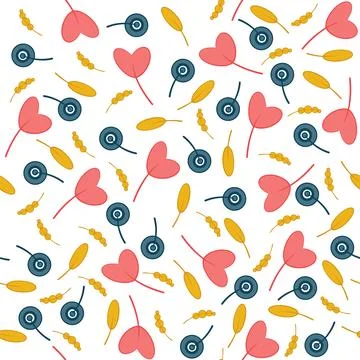 Seamless romantic heart pattern. Abstract Love decor. Rose and gold. Stockillustratie