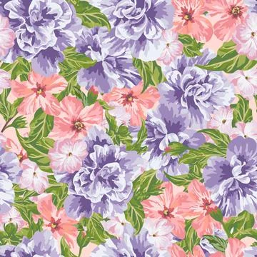 Seamless romantic pattern. Illustrazione stock