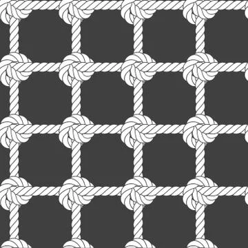 Seamless rope mesh - knots pattern Stock Illustration